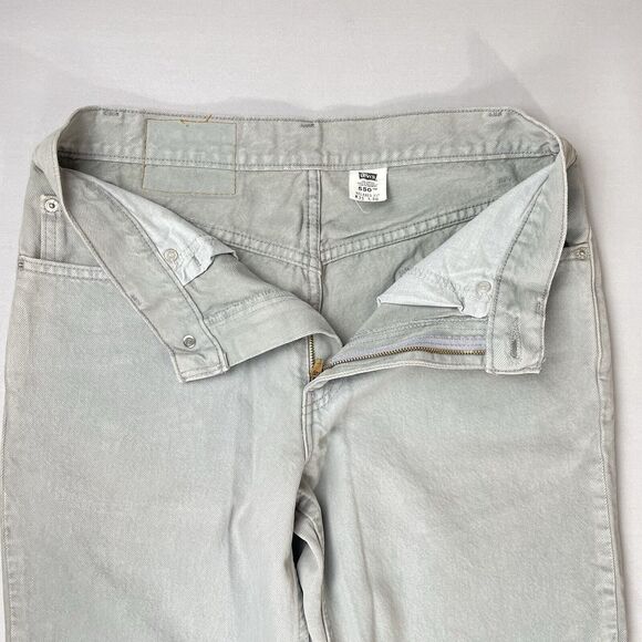 Levi’s 550 Relaxed Fit Jeans Men's 31x30 Grey Trademark Only Tag Vintage Y2K - Picture 15 of 16